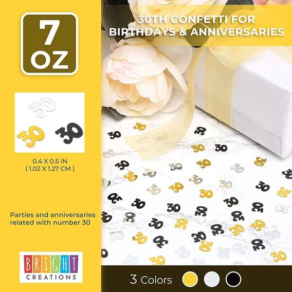 Shop 7oz 30th Birthday Number Confetti For Table Silver Gold