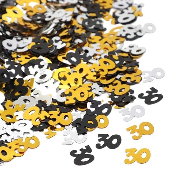 Shop 7oz 30th Birthday Number Confetti For Table Silver Gold