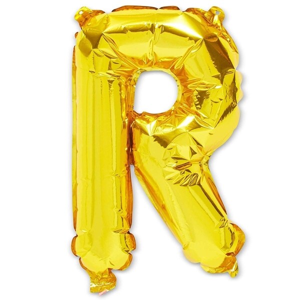 happy birthday gold letter balloons