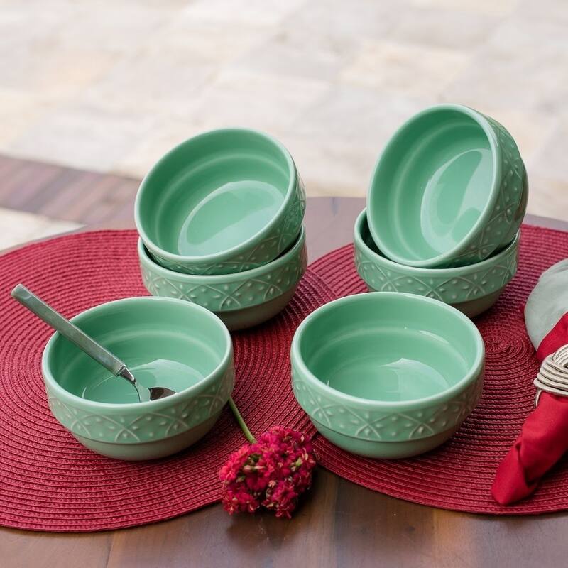 Manhattan Comfort Mendi 12 Large Dinner Soup 16.91 oz. Bowls