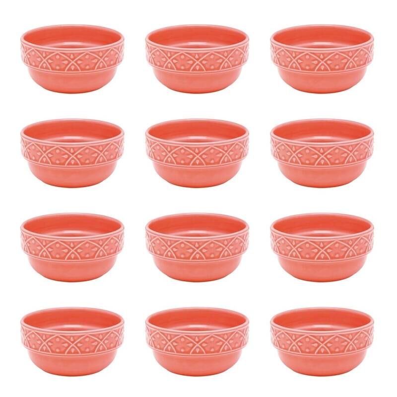 Manhattan Comfort Mendi 12 Large Dinner Soup 16.91 oz. Bowls