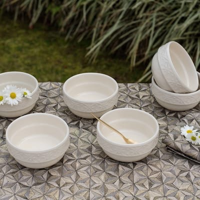 Manhattan Comfort Mendi 12 Large Dinner Soup 16.91 oz. Bowls