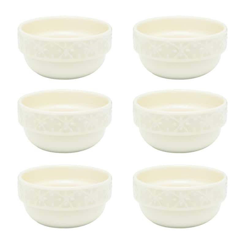 Manhattan Comfort Mendi 6 Large Dinner Soup 16.91 oz. Bowls