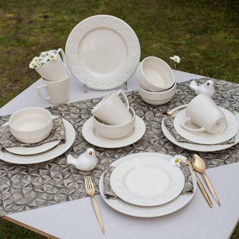 Manhattan Comfort Mendi 16 Piece Dinner Set Service for 4