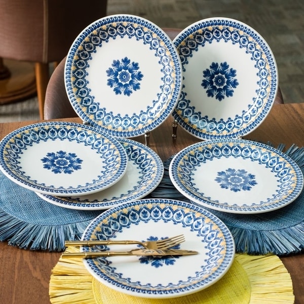 Manhattan Comfort Floreal 6 Large 10.04" Dinner Plates. Opens flyout.