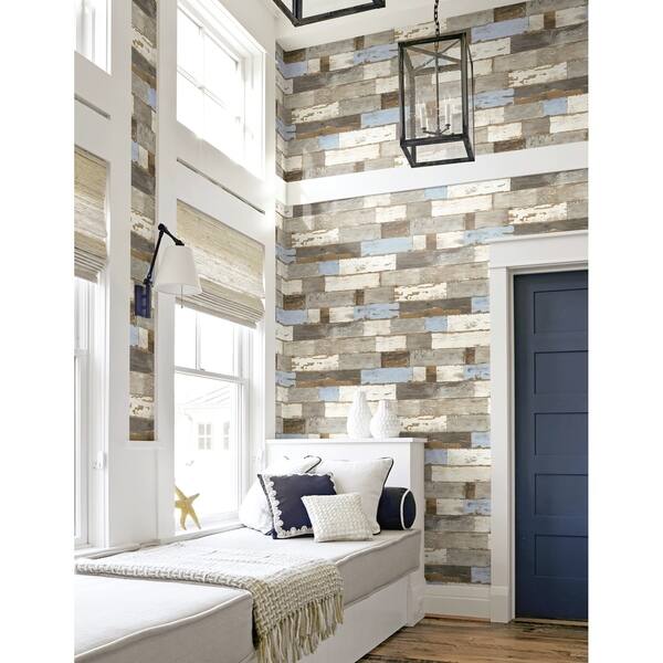 Shop Nextwall Colorful Shiplap Peel And Stick Removable Wallpaper