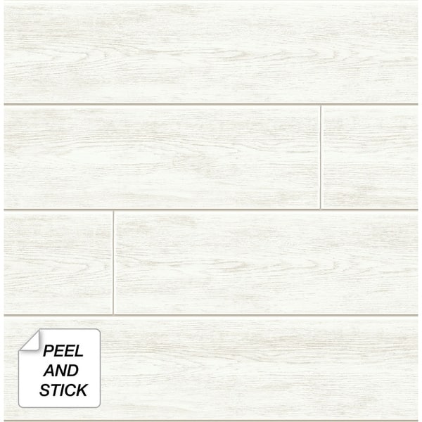 Shop Nextwall Off White Shiplap Peel And Stick Removable Wallpaper 5 In W X 18 Ft L Overstock