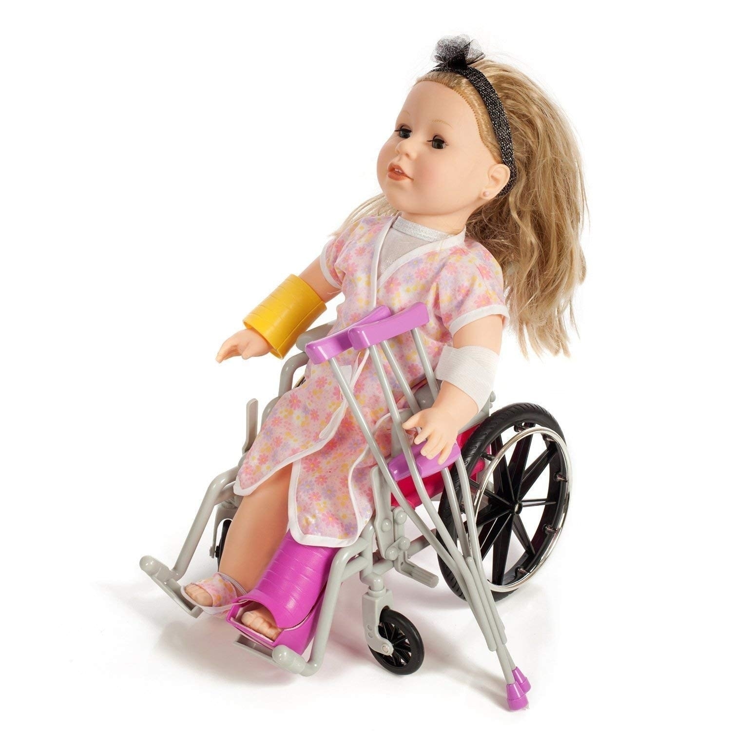 18 inch doll wheelchair and crutches