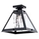 preview thumbnail 1 of 2, Tremont 12.5-in W Crystal Black Urban Loft Semi Flush Mount Ceiling Light - 12.5-in. W x 12.25-in. H x 12.5-in. D