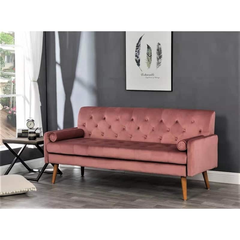 Johnson Diamond Button Tufted Velvet Sofa