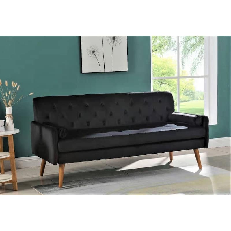 Johnson Diamond Button Tufted Velvet Sofa