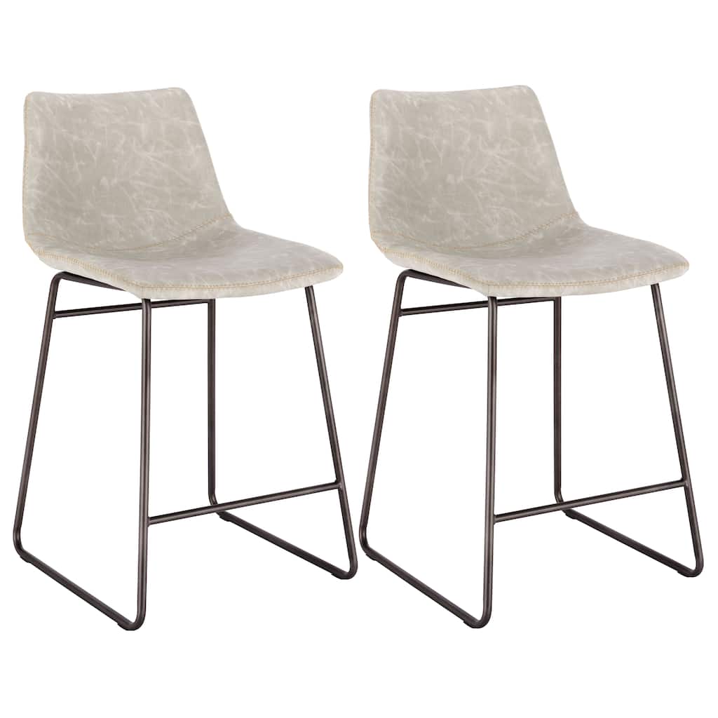 Classic Faux Leather 24 inch Counter Height Chair Set