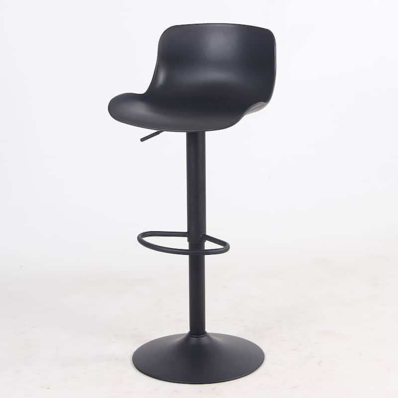 Adjustable Height Solid Color Monochromatic Bar Stool Set - N/A