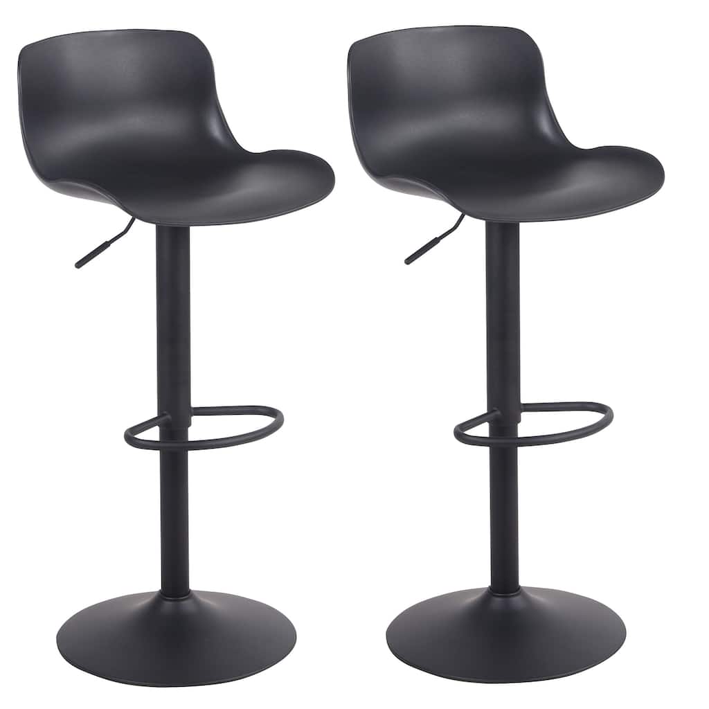 Adjustable Height Solid Color Monochromatic Bar Stool Set