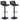 Adjustable Height Solid Color Monochromatic Bar Stool Set - N/A