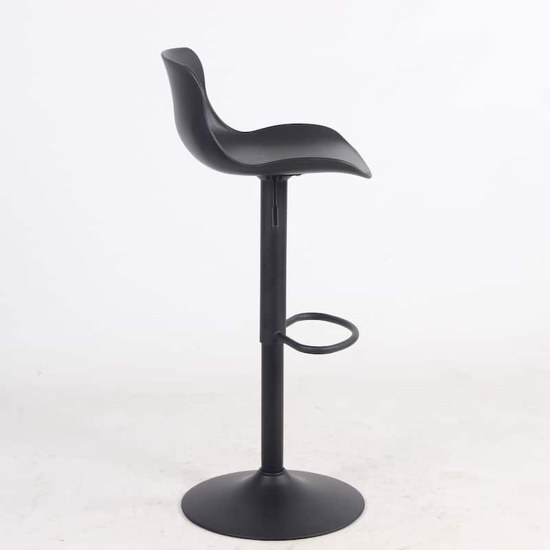 Adjustable Height Solid Color Monochromatic Bar Stool Set - N/A
