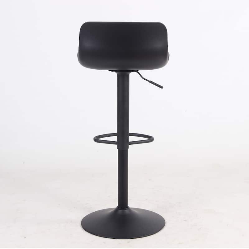 Adjustable Height Solid Color Monochromatic Bar Stool Set - N/A