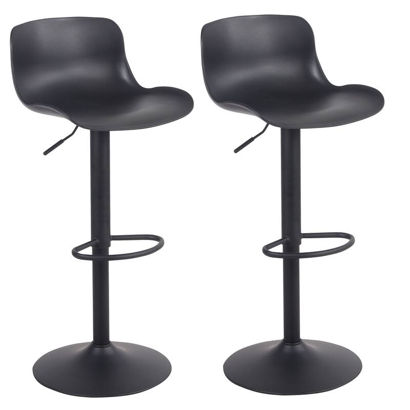 Adjustable Height Solid Color Monochromatic Bar Stool Set