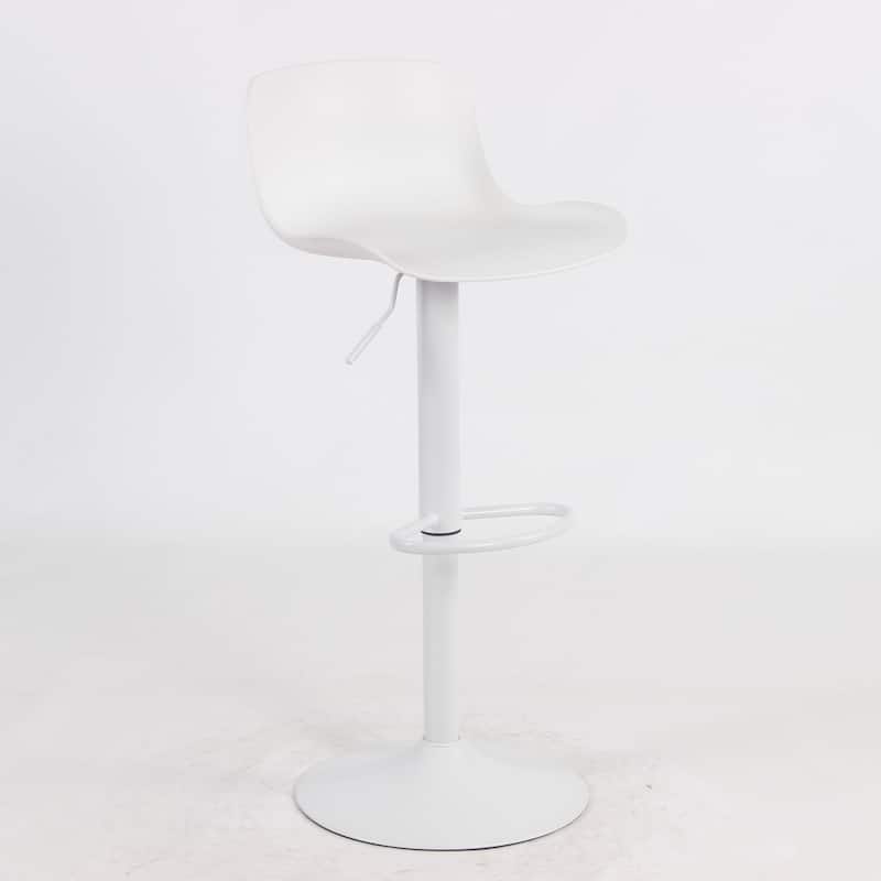 Adjustable Height Solid Color Monochromatic Bar Stool Set - N/A