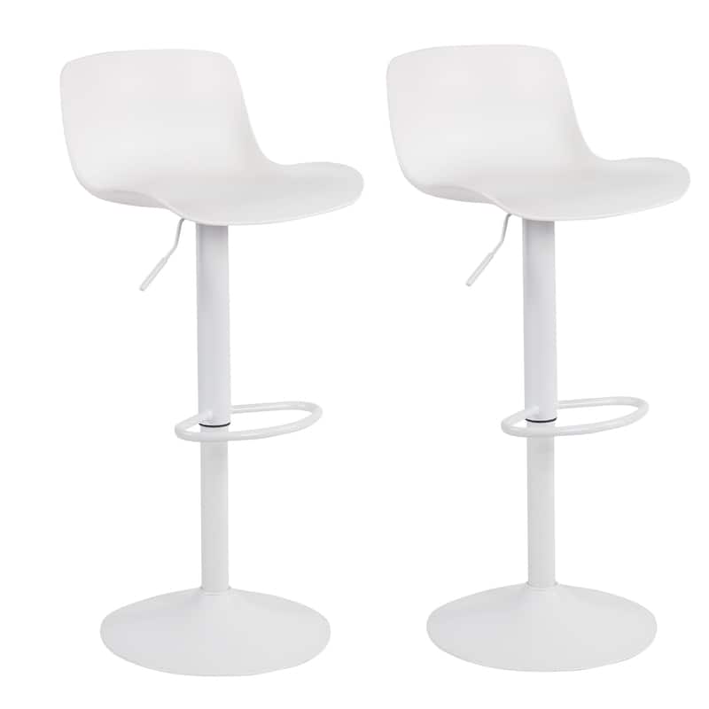Adjustable Height Solid Color Monochromatic Bar Stool Set