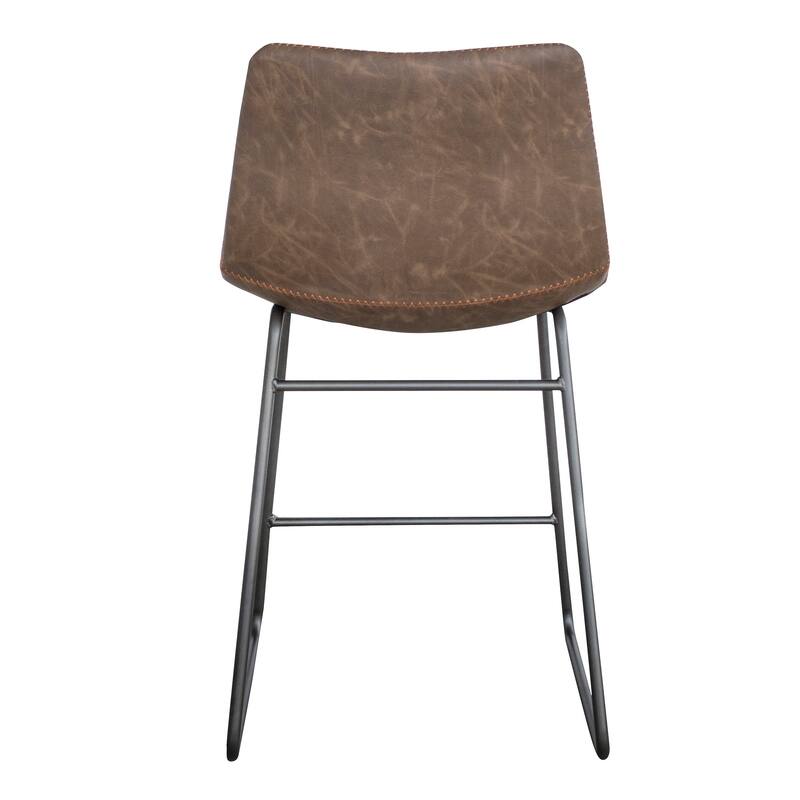 Classic Faux Leather 24 inch Counter Height Chair Set - N/A