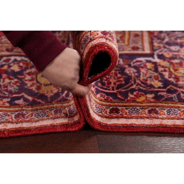 Floral Traditional Red Kashan Persian Home Decor Area Rug Handmade 7 0 X 10 1 On Sale Overstock 31058046