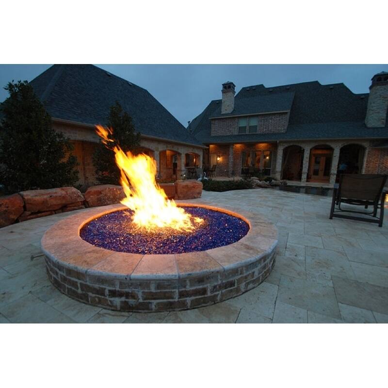 AZ Patio Heaters 20lbs Recycled Fire Pit Fire Glass in Cobalt Blue - .25"L x .5"W x .5"H