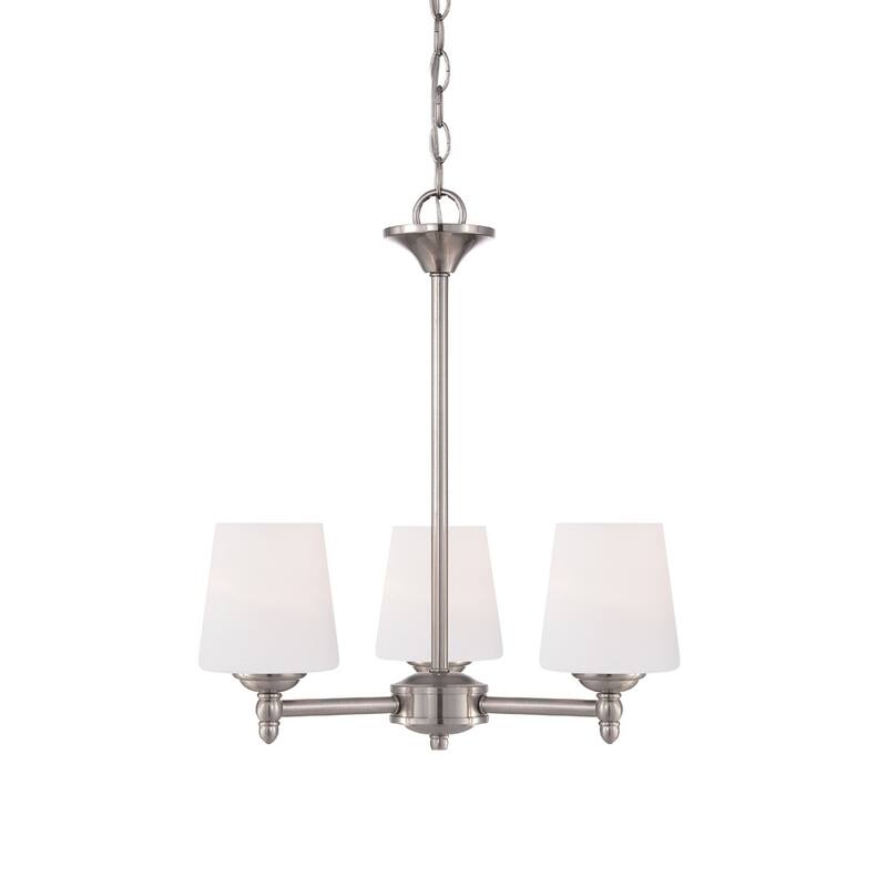 Darcy 3 Light Chandelier - Brushed