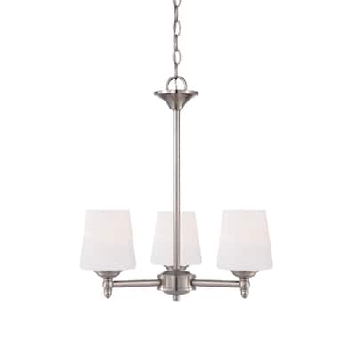 Darcy 3 Light Chandelier - Brushed