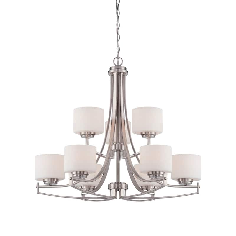 Axel 9 Light Chandelier - Satin