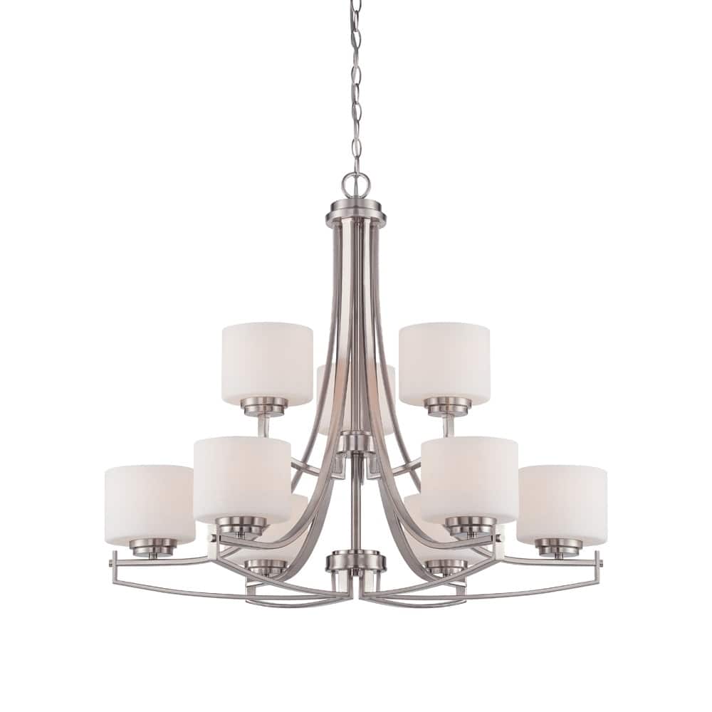 Axel 9 Light Chandelier - Satin
