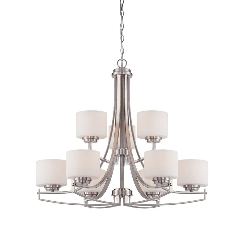 Axel 9 Light Chandelier - Satin