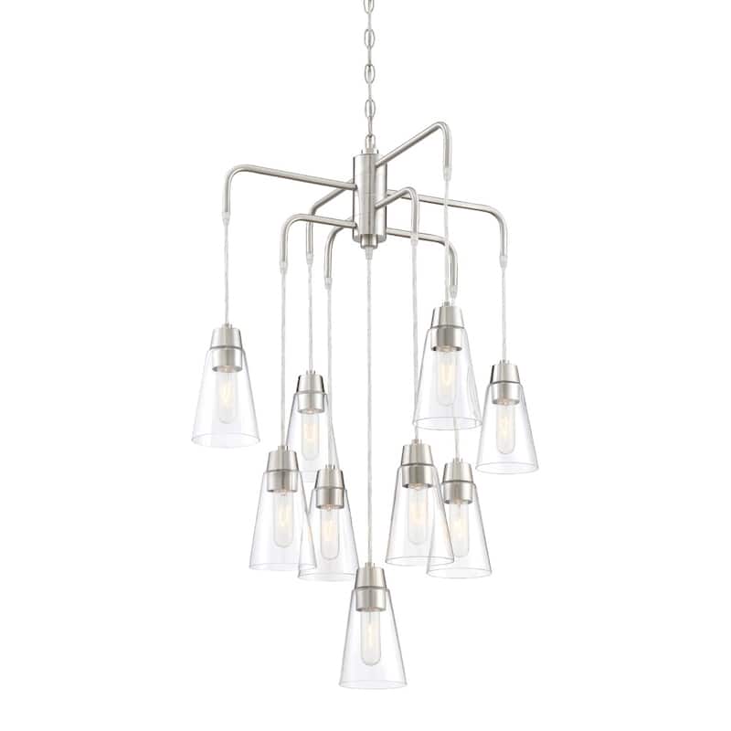 Echo 9 Light Chandelier - Satin