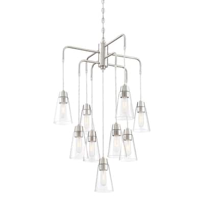Echo 9 Light Chandelier - Satin