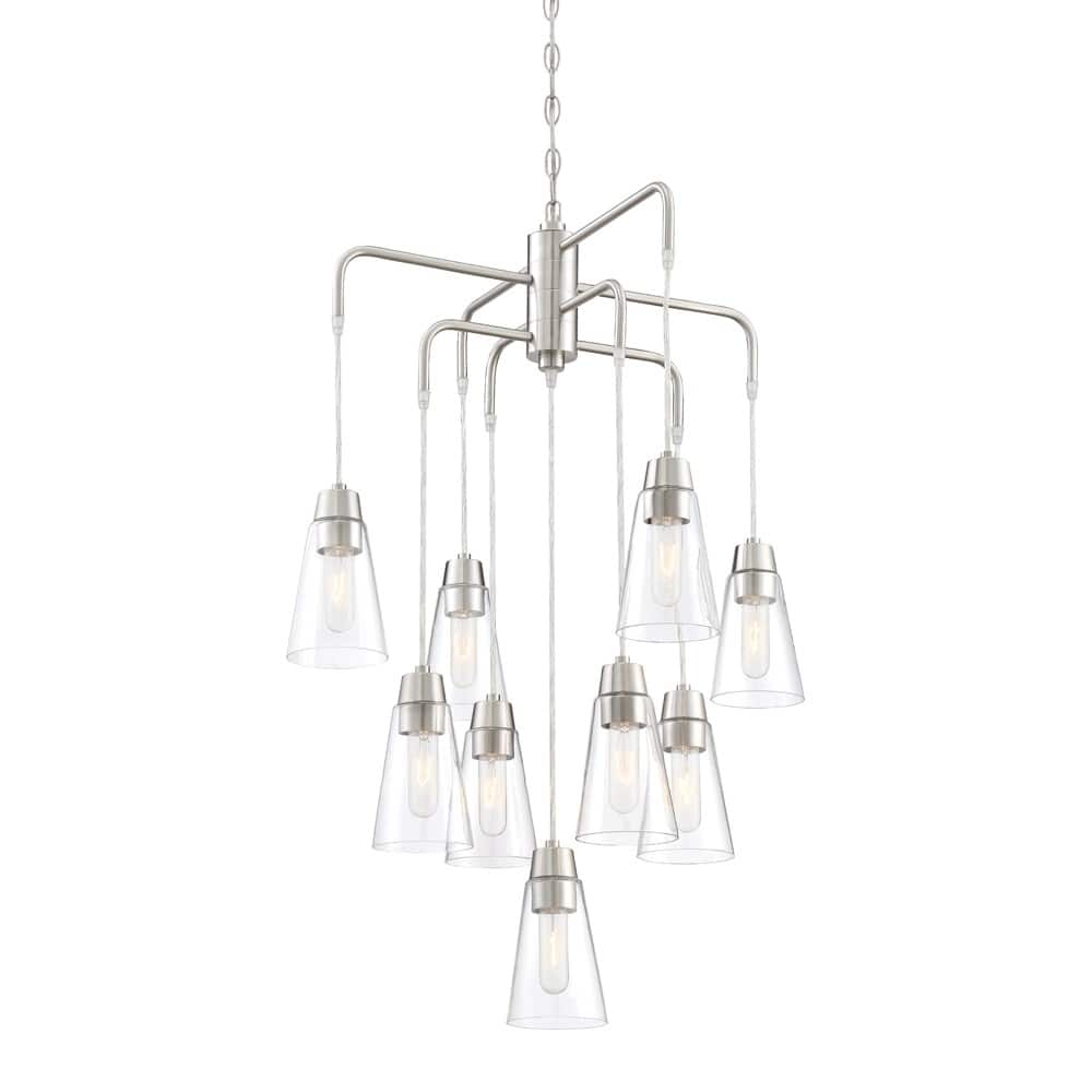 Echo 9 Light Chandelier - Satin