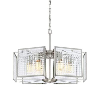 Pivot 6 Light Chandelier - Satin