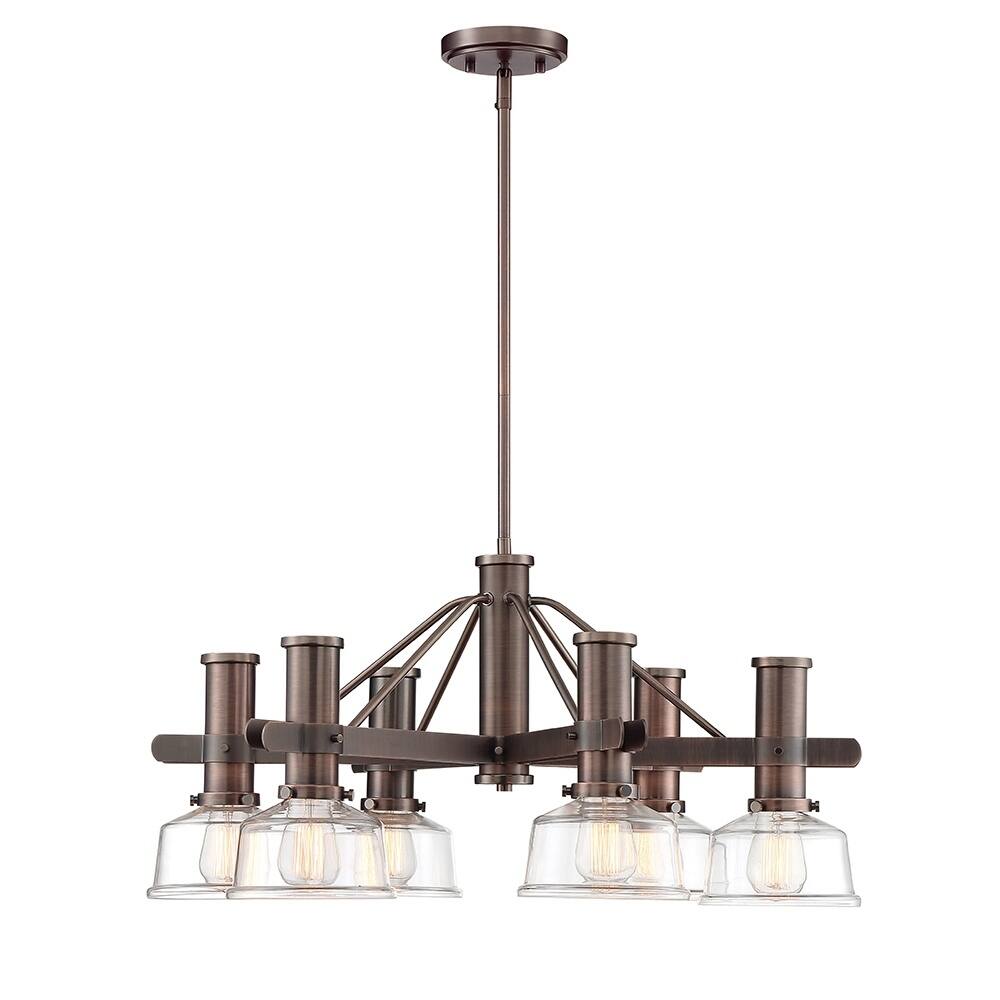 Carson 6 Light Chandelier - Satin