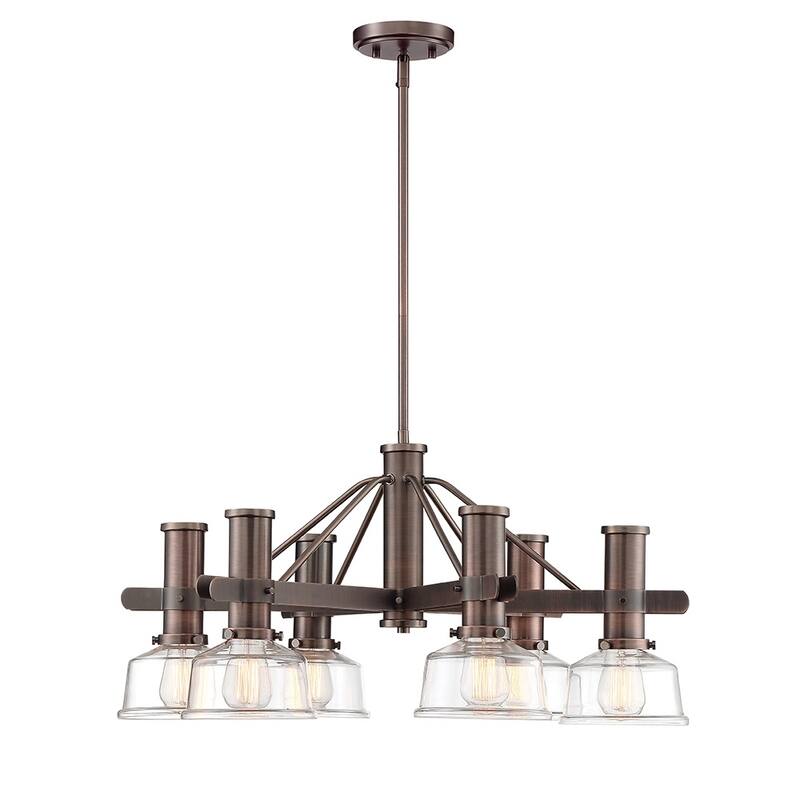 Carson 6 Light Chandelier - Satin