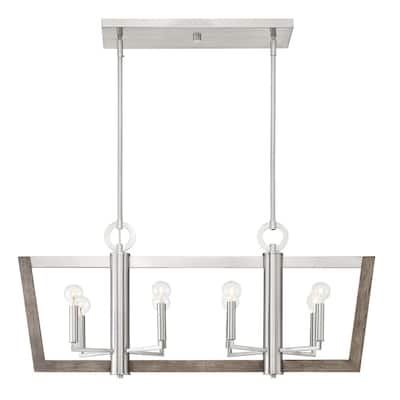 Westend 8 Light Island Chandelier - Satin