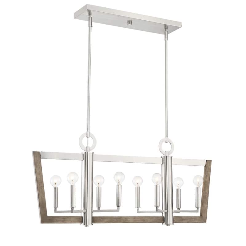 Westend 8 Light Island Chandelier - Satin