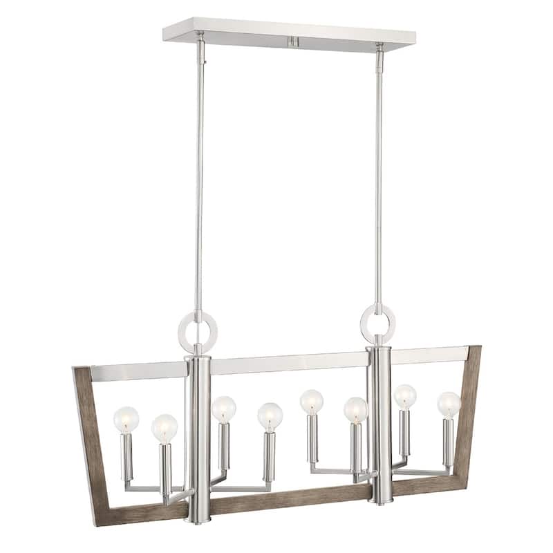 Westend 8 Light Island Chandelier - Satin