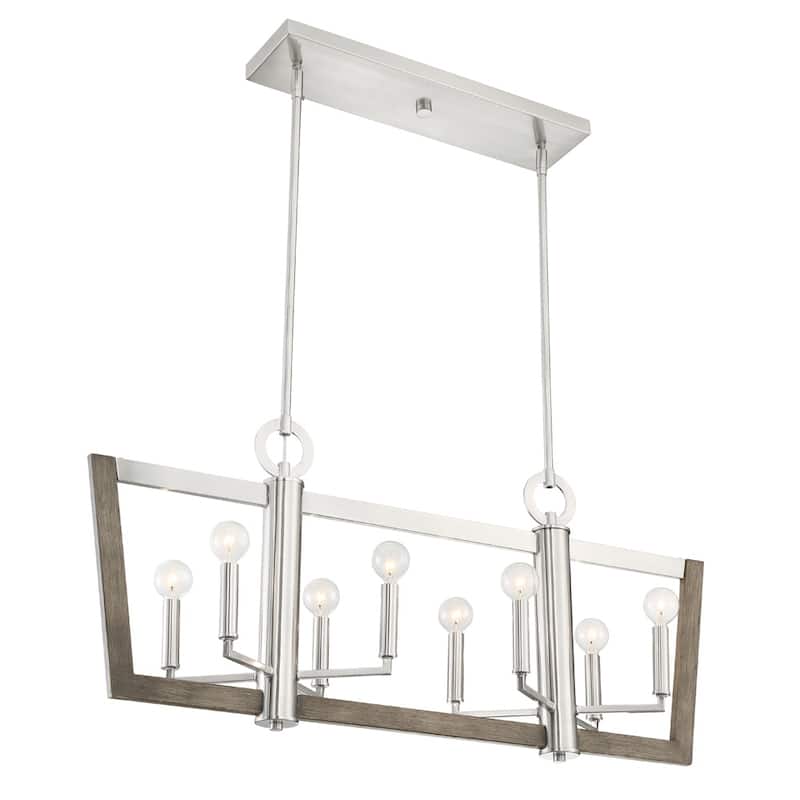 Westend 8 Light Island Chandelier - Satin