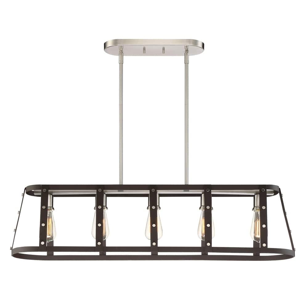 Presidio 5 Light Linear Chandelier - Rusted