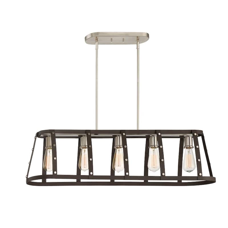 Presidio 5 Light Linear Chandelier - Rusted