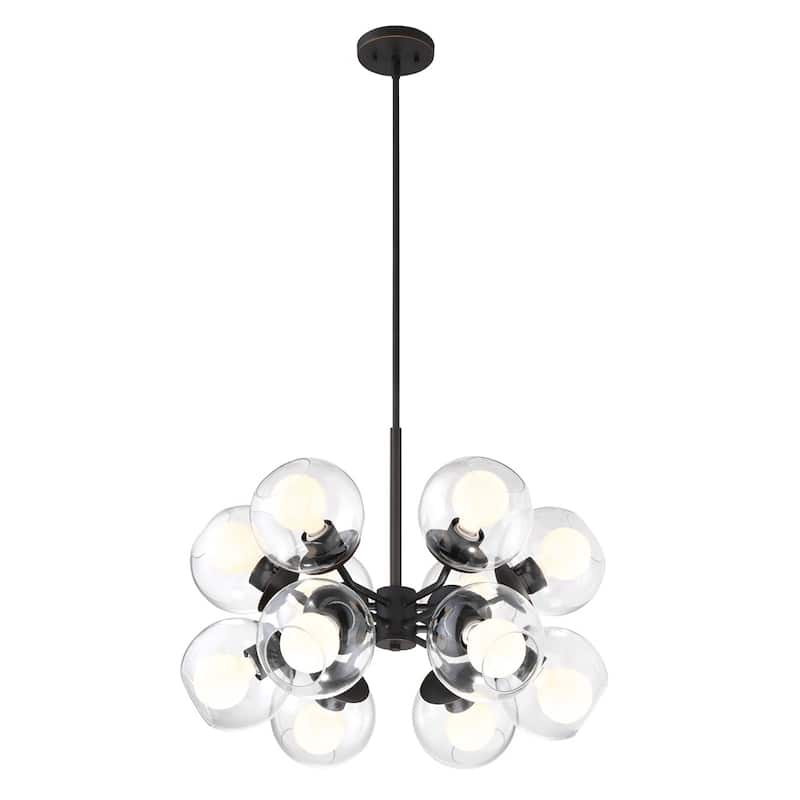 Meridian 12 Light Chandelier - Satin