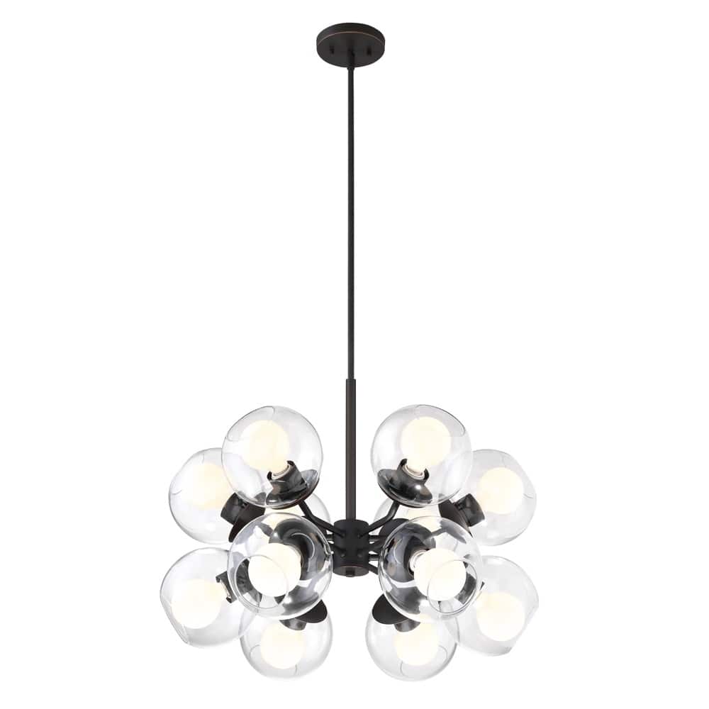 Meridian 12 Light Chandelier - Satin