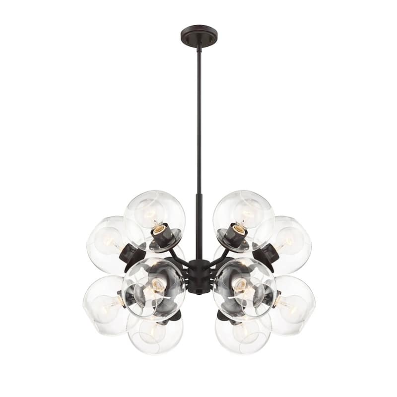 Meridian 12 Light Chandelier - Satin