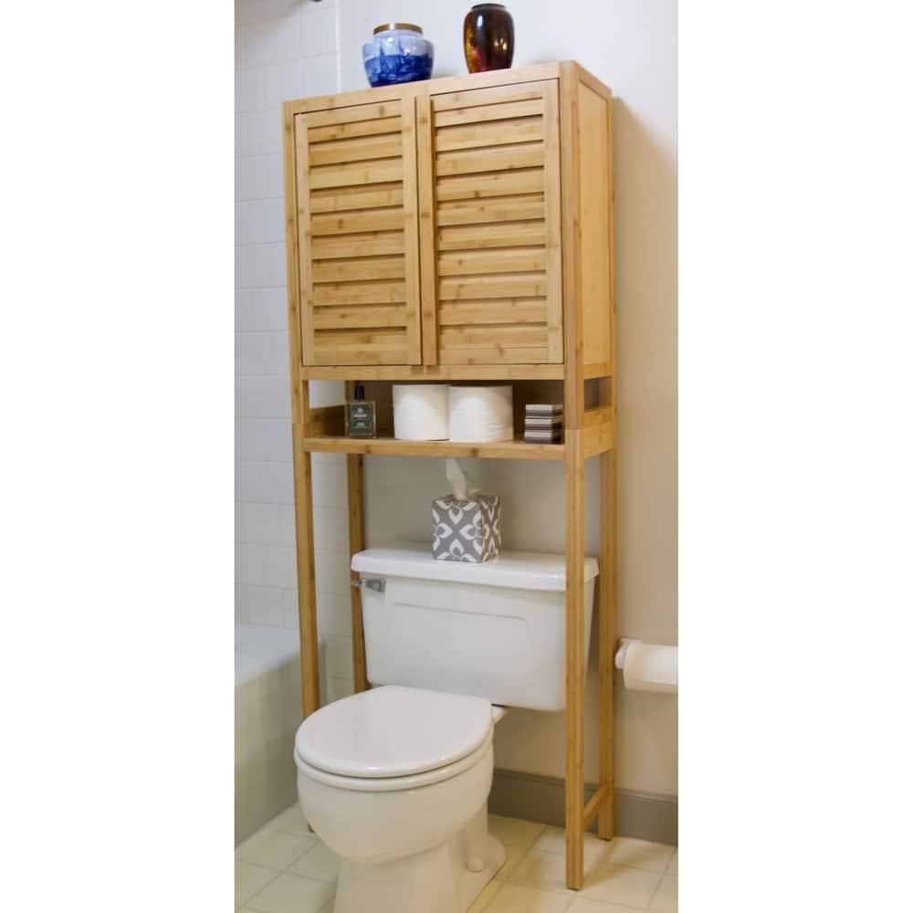 Shop Solid Bamboo Over The Toilet Space Saver Eterge Overstock