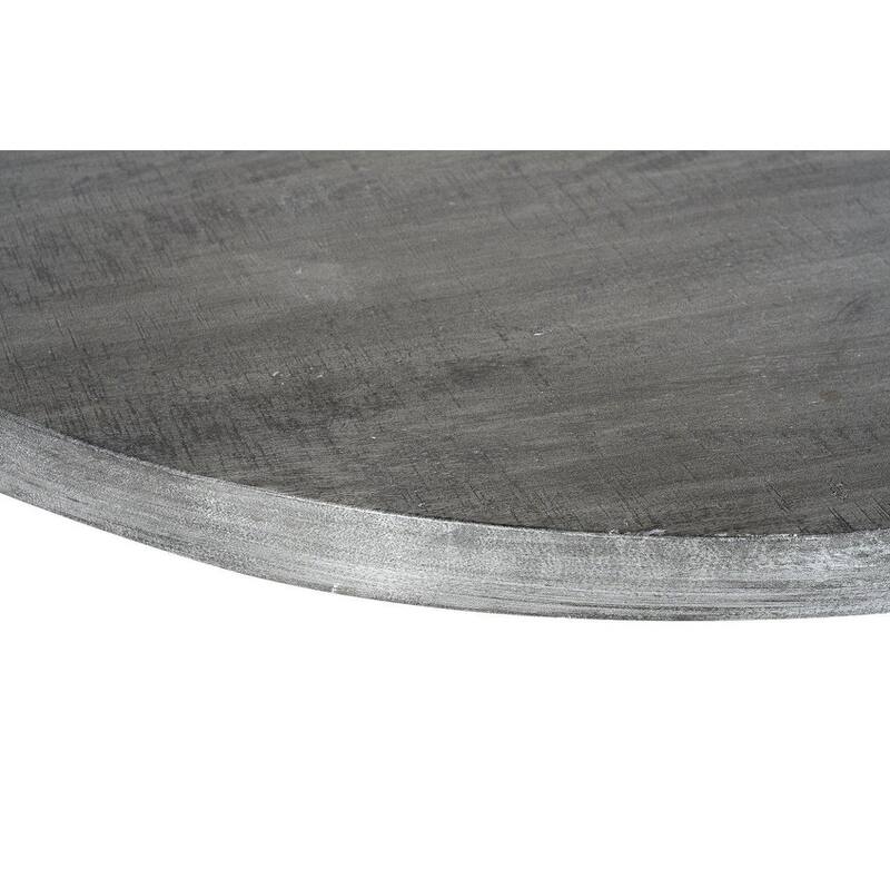 ROOT Mango Wood Grey Finish Round Coffee Table