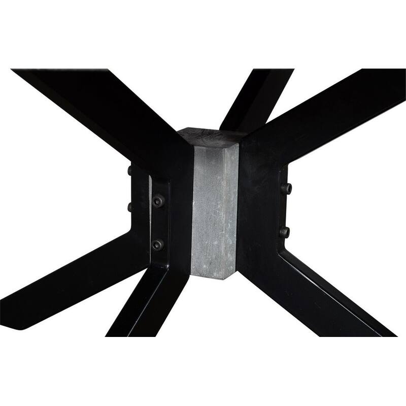 ROOT Mango Wood Grey Finish Round Coffee Table